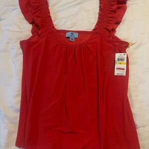 Brand New CeCe’s Top in Poppy-red color, from Macy’s.